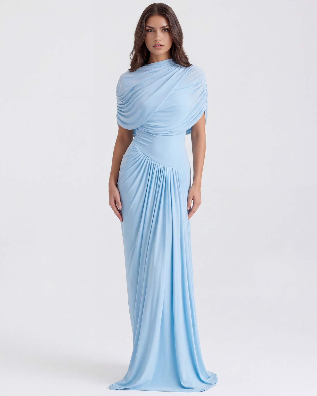 Camilla — vestido en color azul bebé · Novah Collection [color:Azul Bebé]