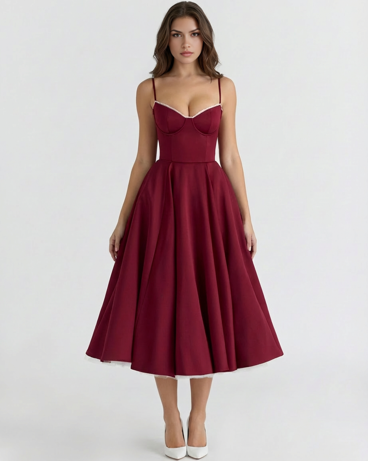 Selene — vestido · Novah Collection [color:Burdeos]