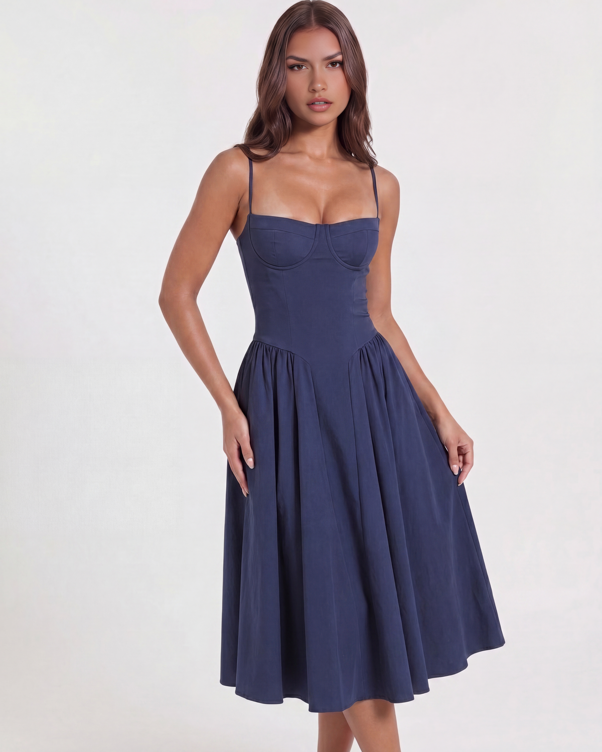 Francesca — vestido en color azul marino · Novah Collection [color:Azul Marino]