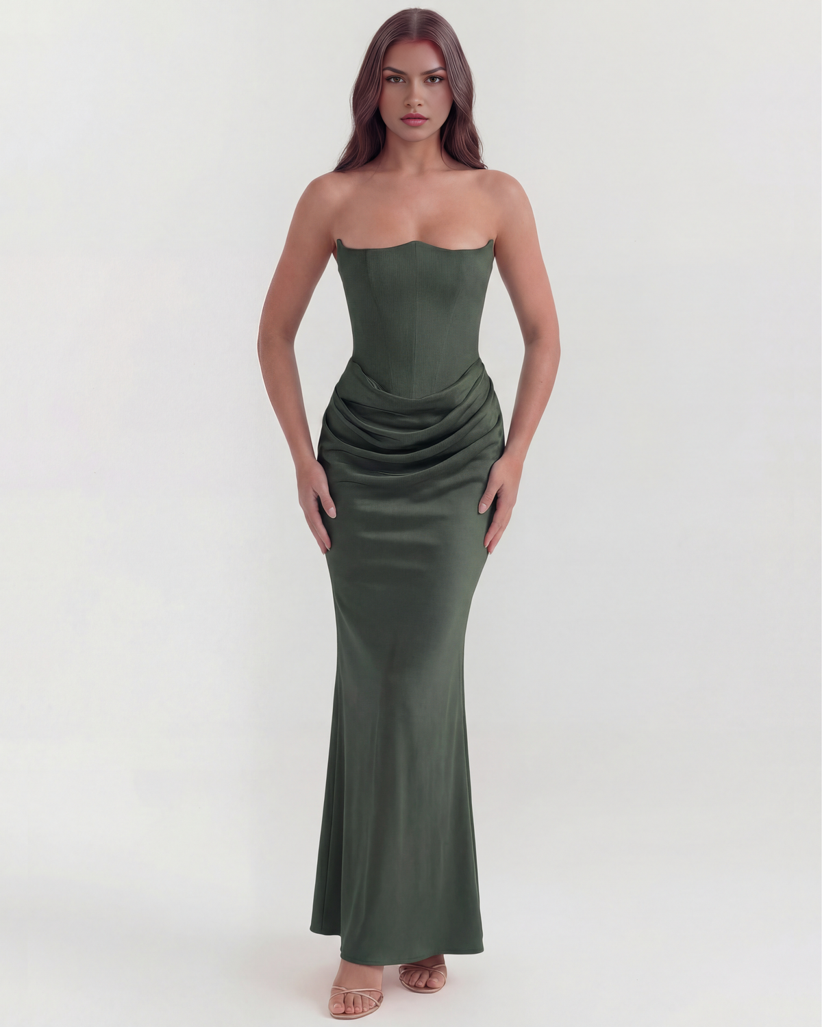 Rosalind — vestido en color verde bosque · Novah Collection [color:Verde Bosque]