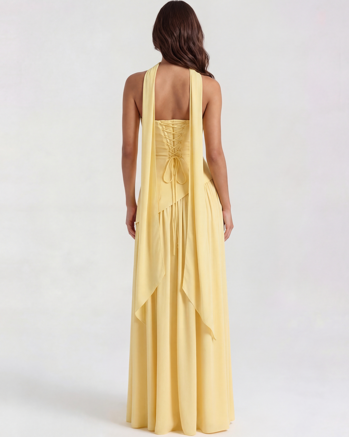 Serena — vestido en color amarillo mantequilla · Novah Collection [color:Amarillo Mantequilla]