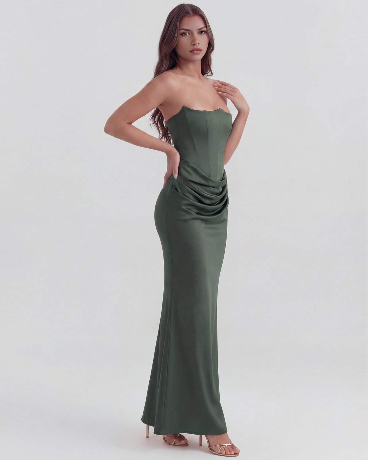 Rosalind — vestido en color verde bosque · Novah Collection [color:Verde Bosque]
