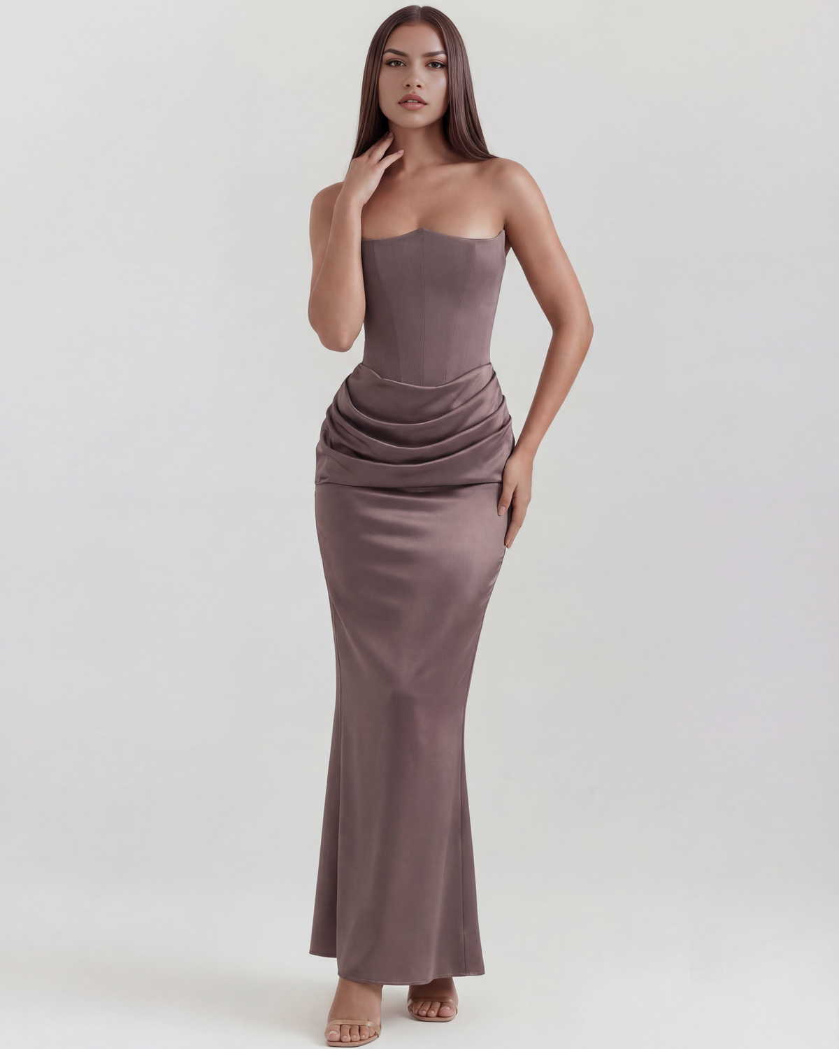 Rosalind — vestido · Novah Collection [color:Malva Greige]
