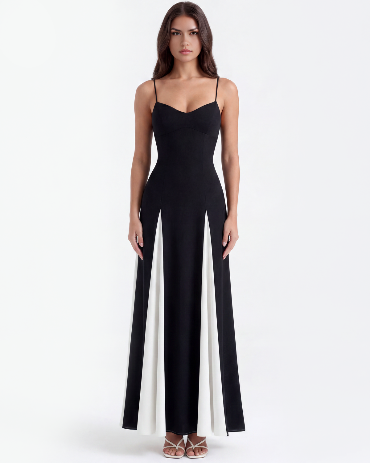 Porto Fino — vestido en color blanco y negro · Novah Collection [color:Blanco y Negro]