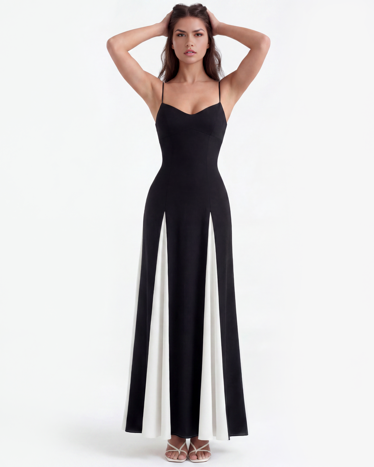 Porto Fino — vestido en color blanco y negro · Novah Collection [color:Blanco y Negro]
