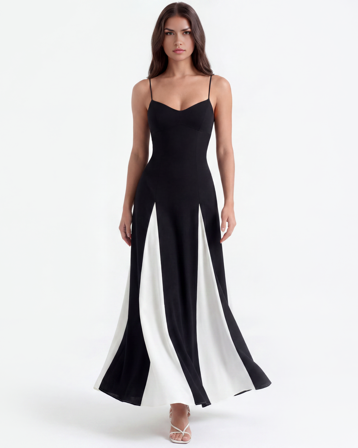 Porto Fino — vestido en color blanco y negro · Novah Collection [color:Blanco y Negro]