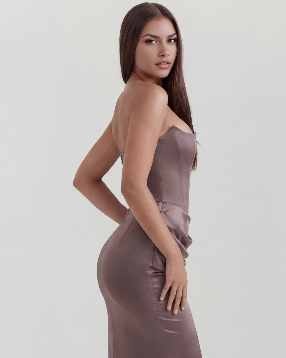 Rosalind — vestido en color gris humo · Novah Collection [color:Gris Humo]