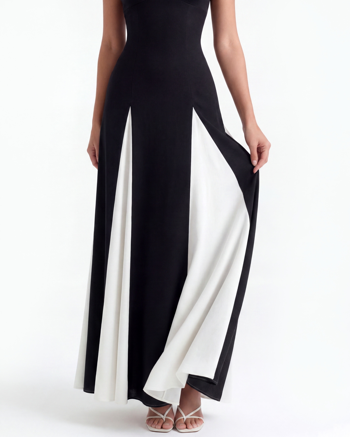 Porto Fino — vestido en color blanco y negro · Novah Collection [color:Blanco y Negro]