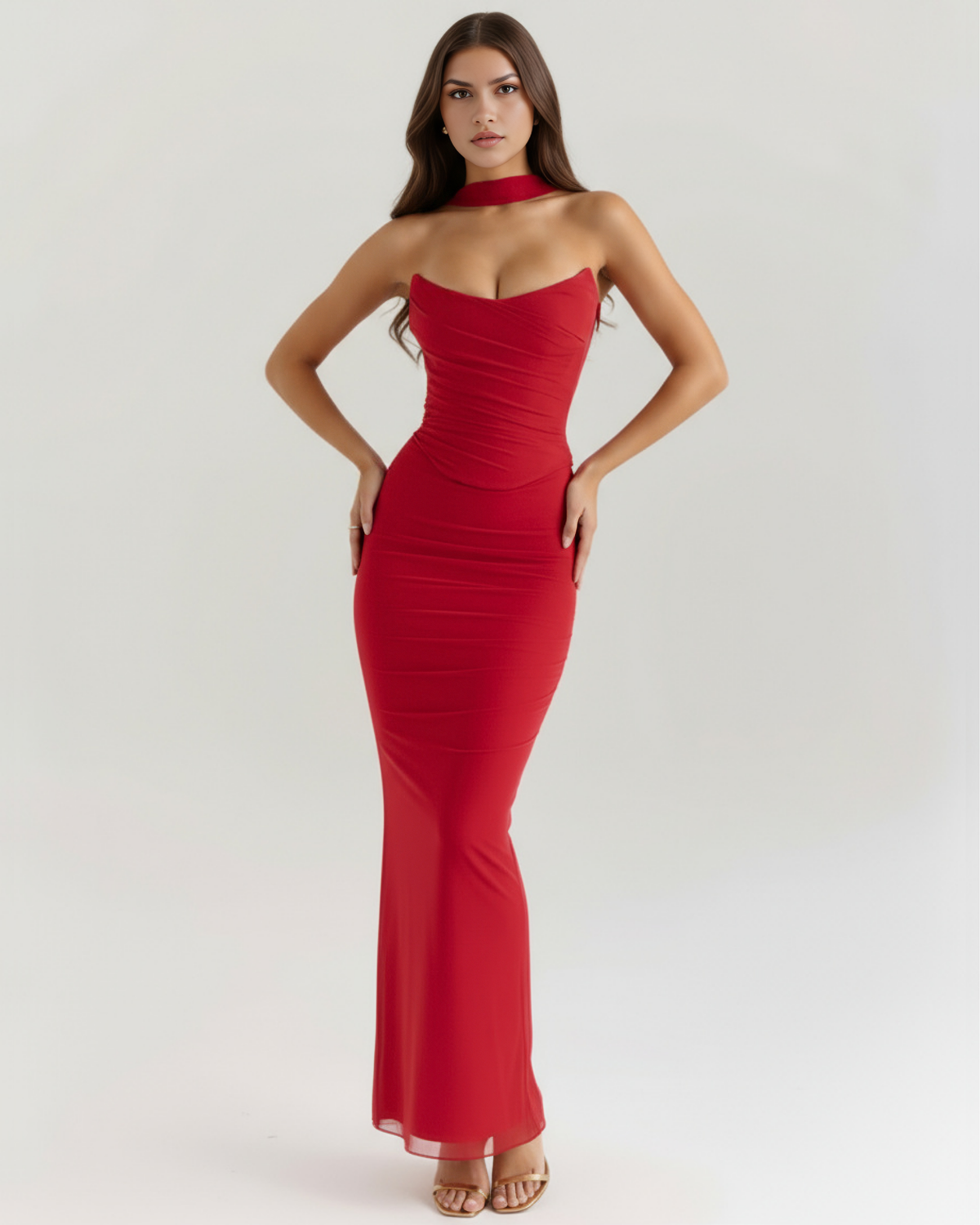 Malu — vestido · Novah Collection [color:Rojo]