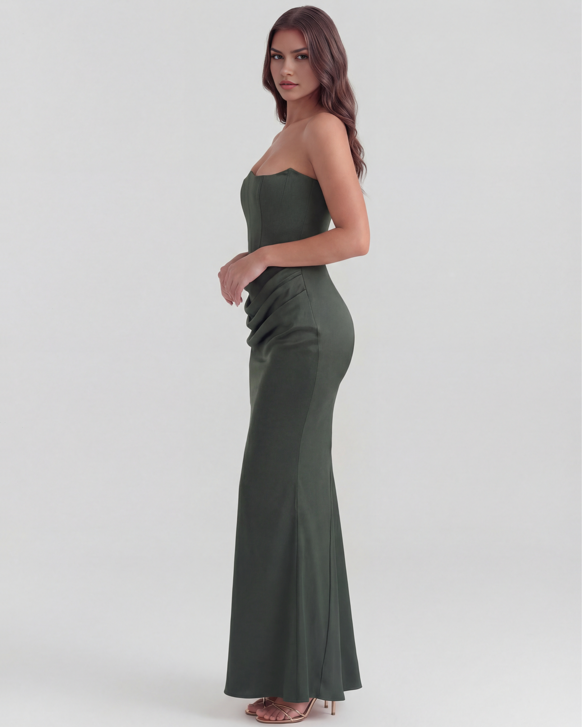 Rosalind — vestido en color verde bosque · Novah Collection [color:Verde Bosque]