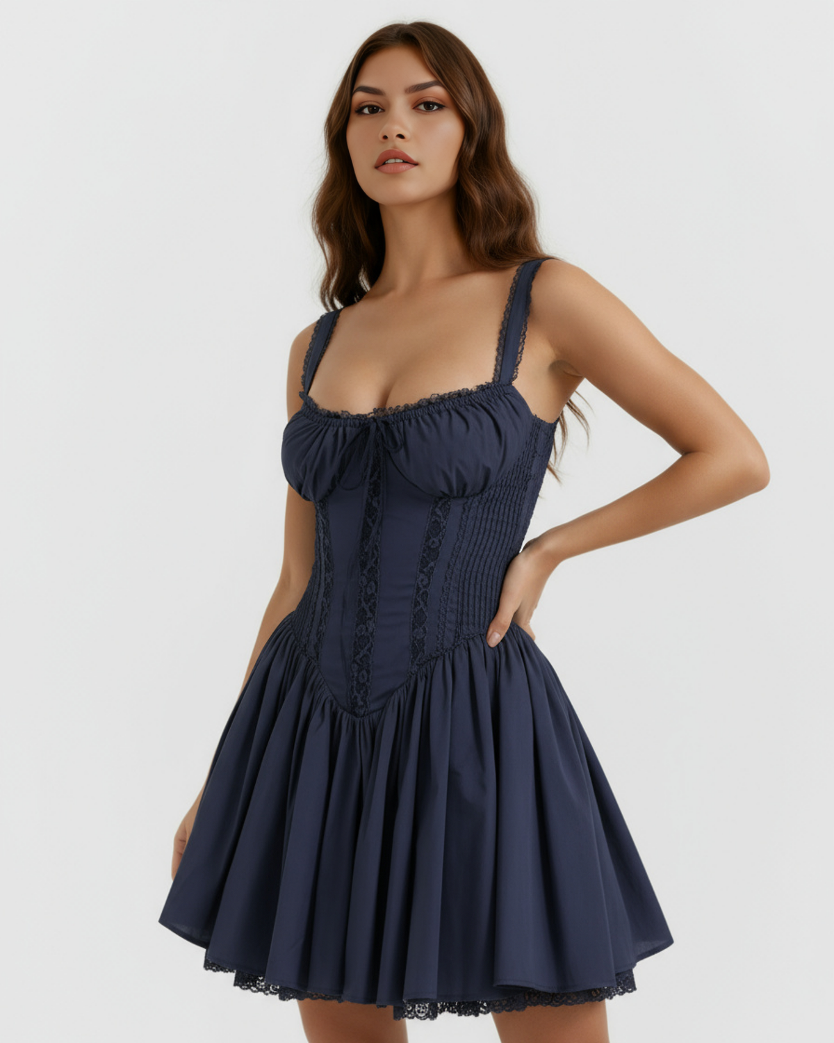 Luna — vestido en color azul oscuro · Novah Collection [color:Azul Oscuro]