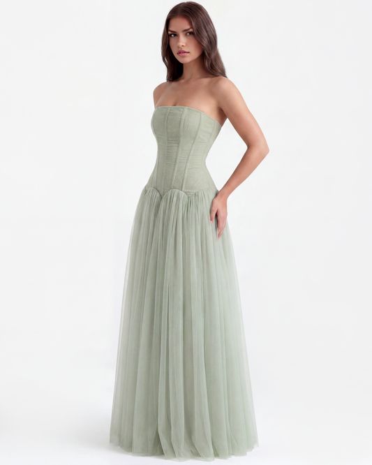 Arabella — vestido en color verde · Novah Collection [color:Verde]