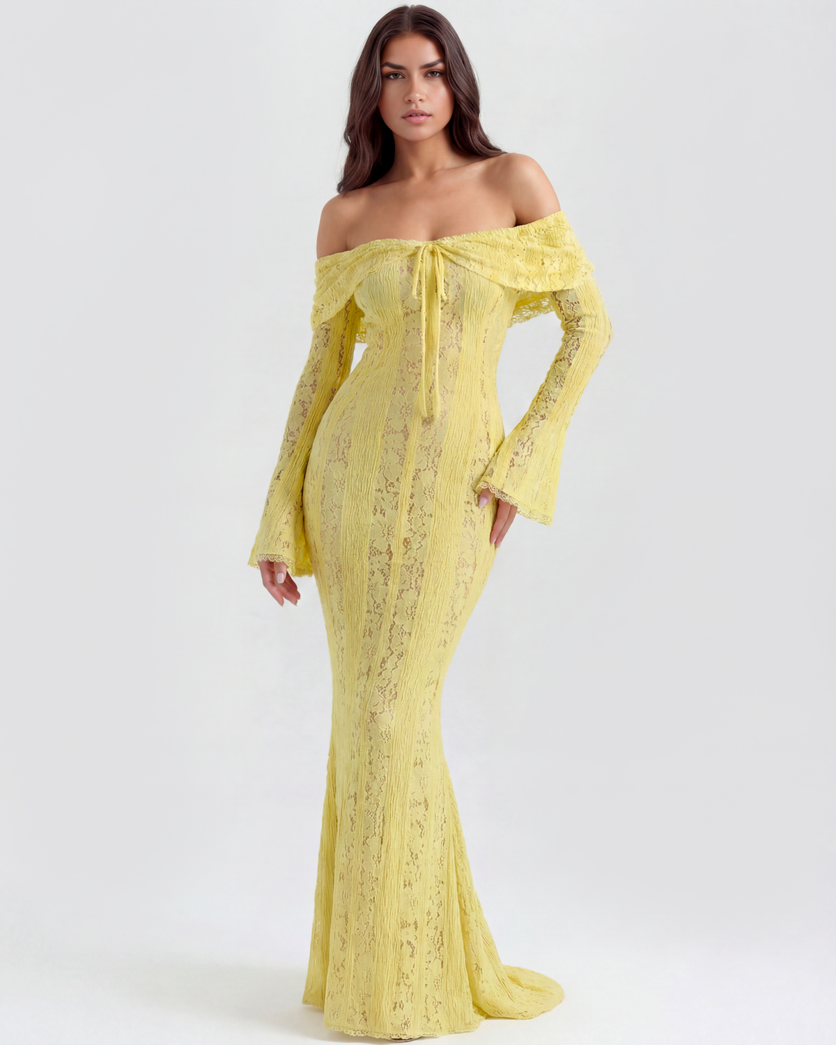 Alessandra — vestido en color amarillo · Novah Collection [color:Amarillo]