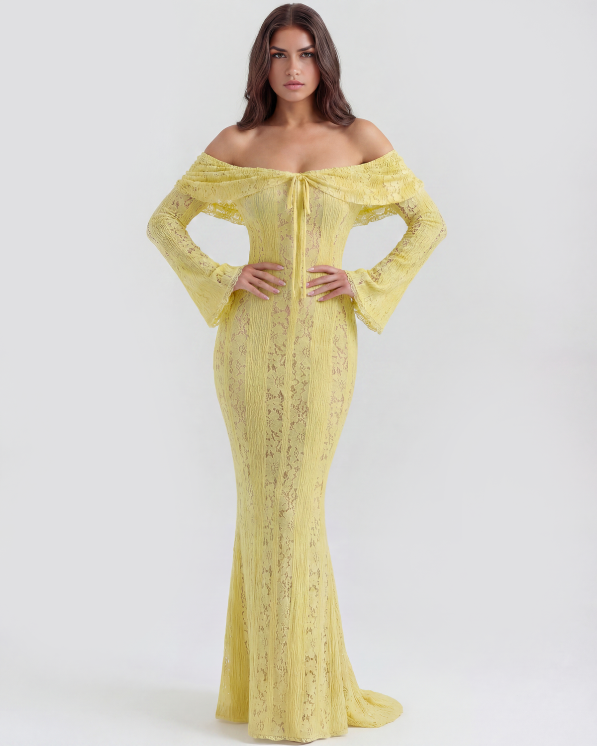 Alessandra — vestido en color amarillo · Novah Collection [color:Amarillo]