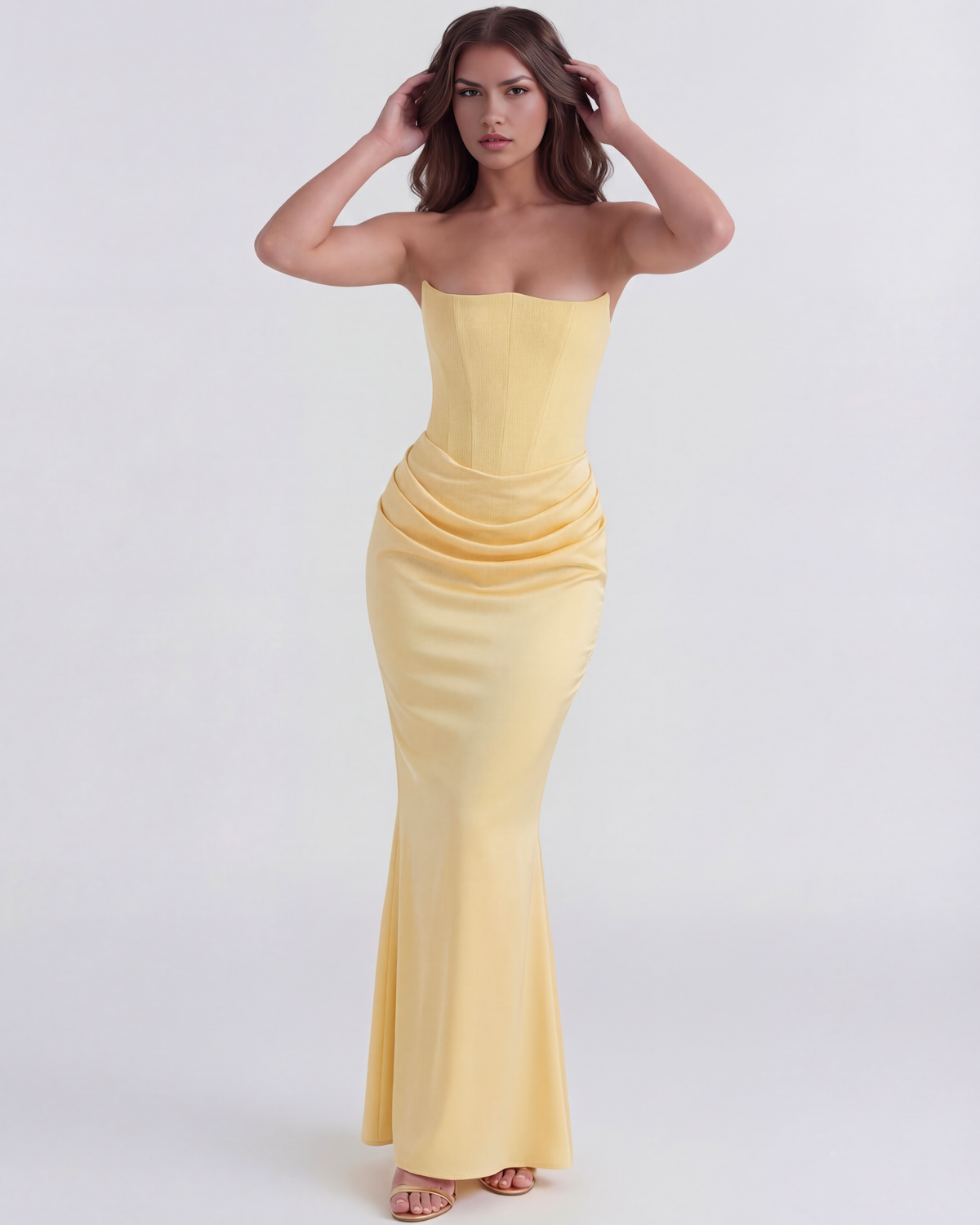 Rosalind — vestido en color amarillo mantequilla · Novah Collection [color:Amarillo Mantequilla]