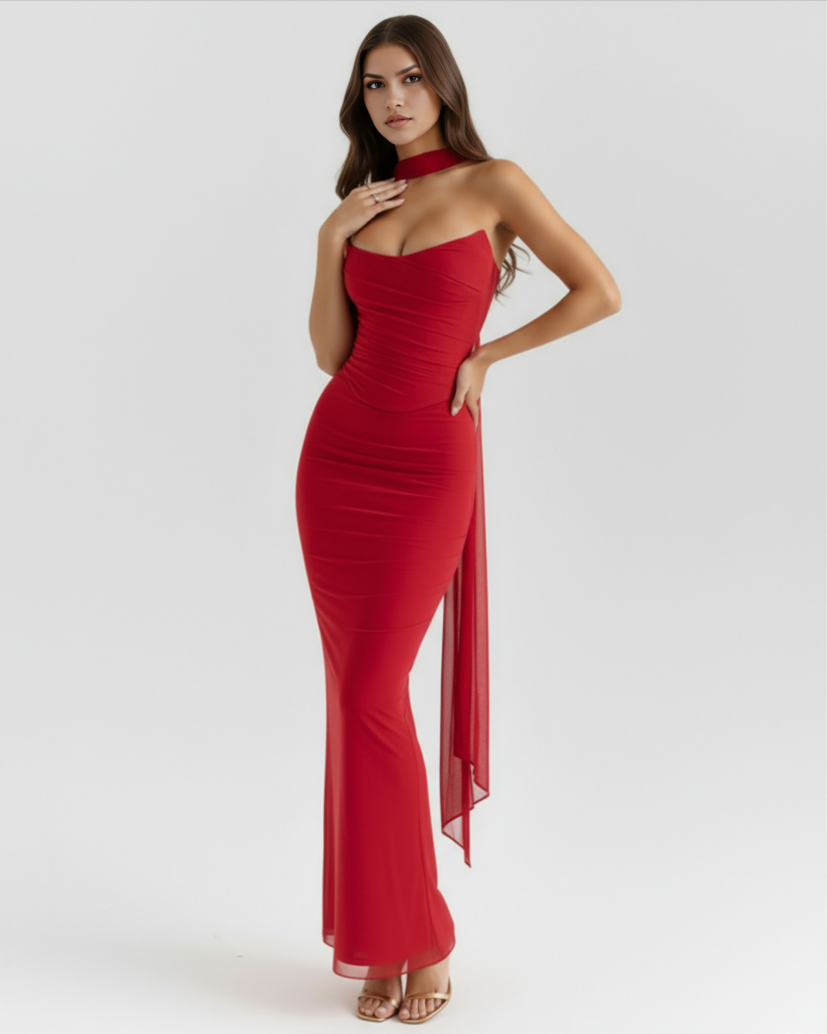 Malu — vestido en color rojo · Novah Collection [color:Rojo]