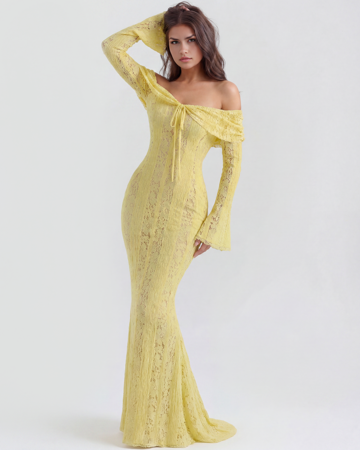 Alessandra — vestido en color amarillo · Novah Collection [color:Amarillo]