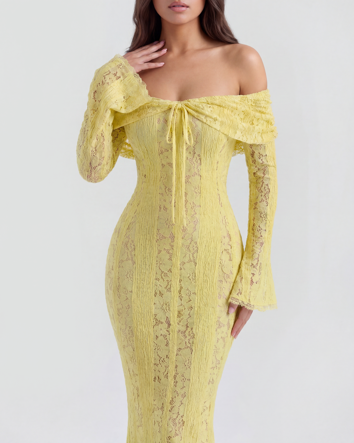 Alessandra — vestido en color amarillo · Novah Collection [color:Amarillo]