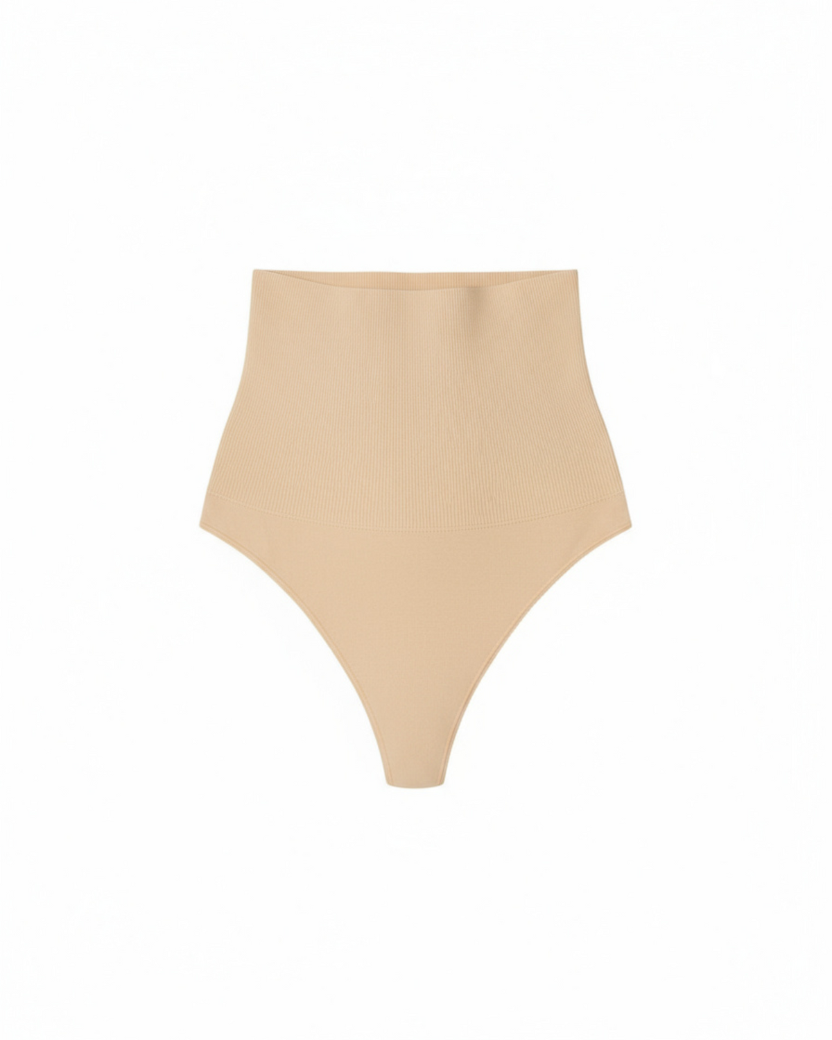 High-Waisted Thong — prenda moldeadora en color beige · Novah Collection [color:Beige]