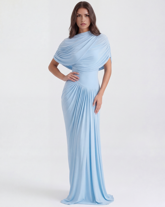 Camilla — vestido en color azul bebé · Novah Collection [color:Azul Bebé]
