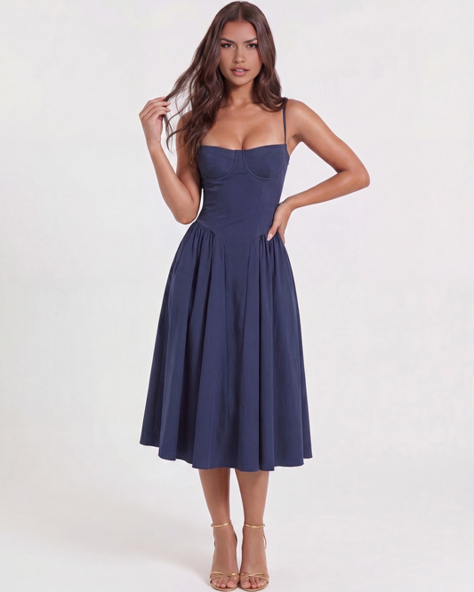 Francesca — vestido en color azul marino · Novah Collection [color:Azul Marino]