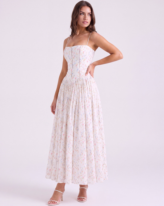 Elizabeth — vestido en color blanco floral · Novah Collection [color:Blanco Floral]