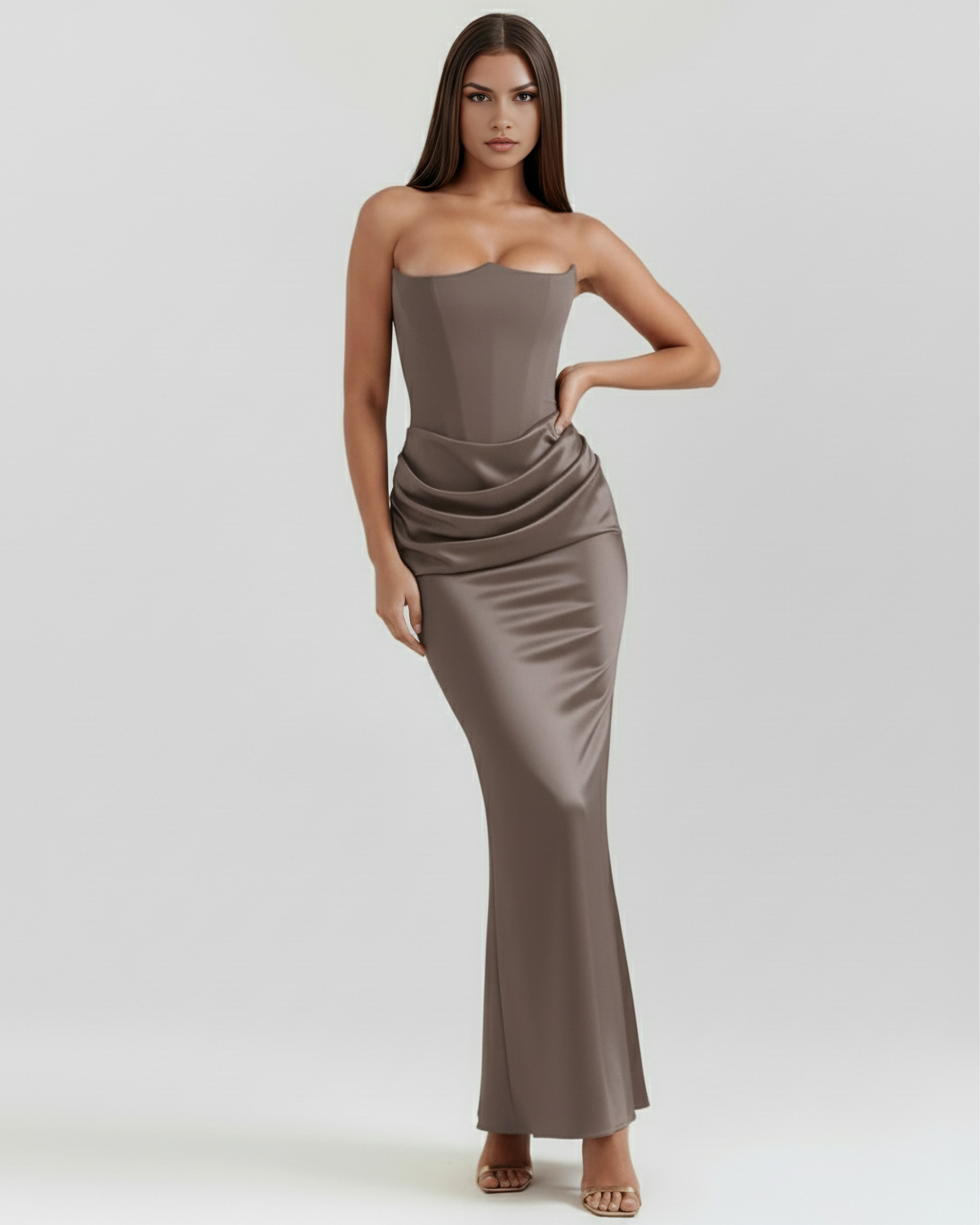 Rosalind — vestido · Novah Collection [color:Malva Greige]