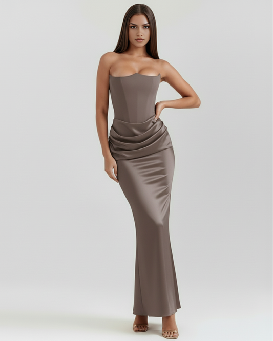 Rosalind — vestido · Novah Collection [color:Malva Greige]