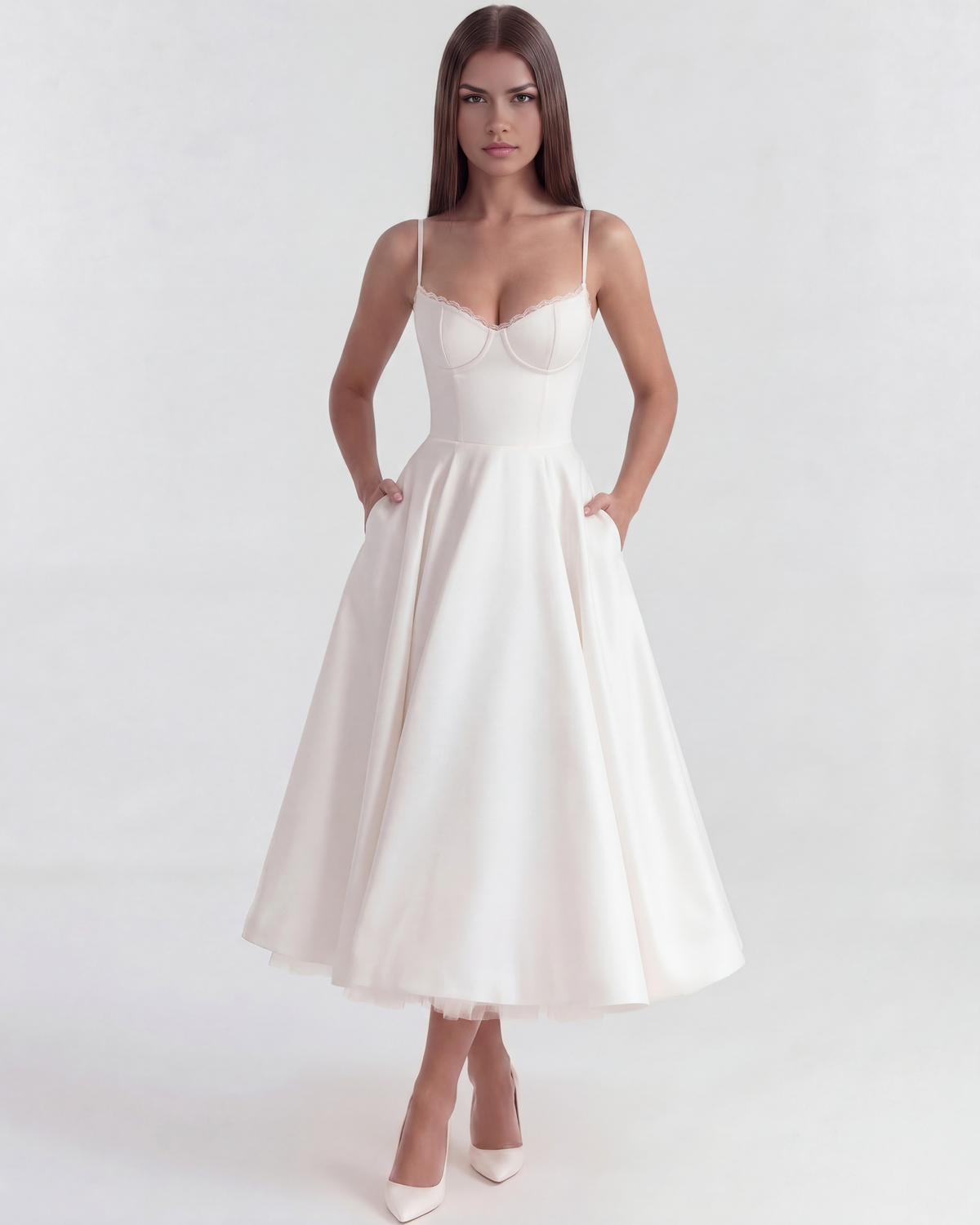 Selene — vestido en color blanco · Novah Collection [color:Blanco]
