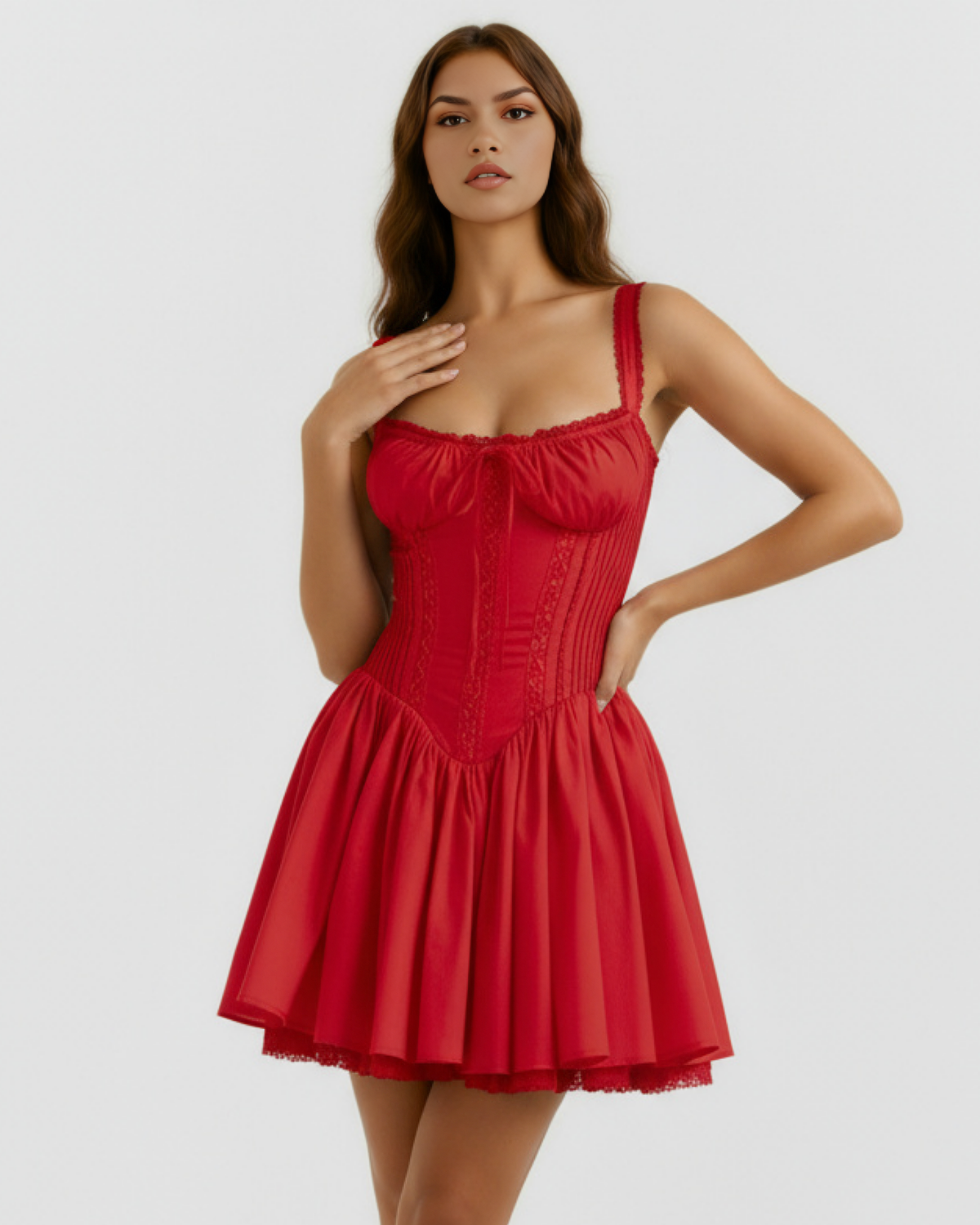 Luna — vestido en color rojo · Novah Collection [color:Rojo]