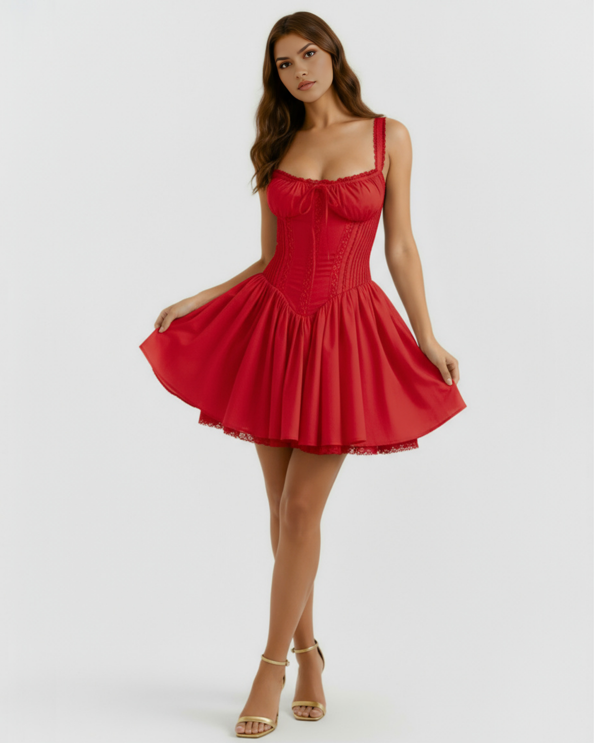 Luna — vestido en color rojo · Novah Collection [color:Rojo]