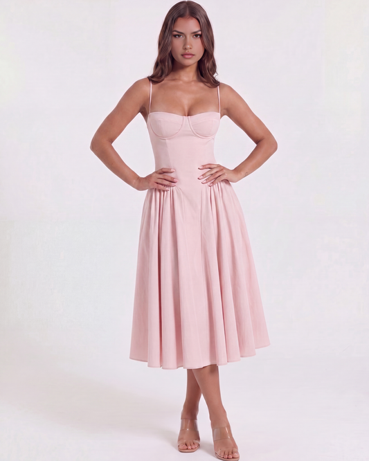 Francesca — vestido en color rosa claro · Novah Collection [color:Rosa Claro]
