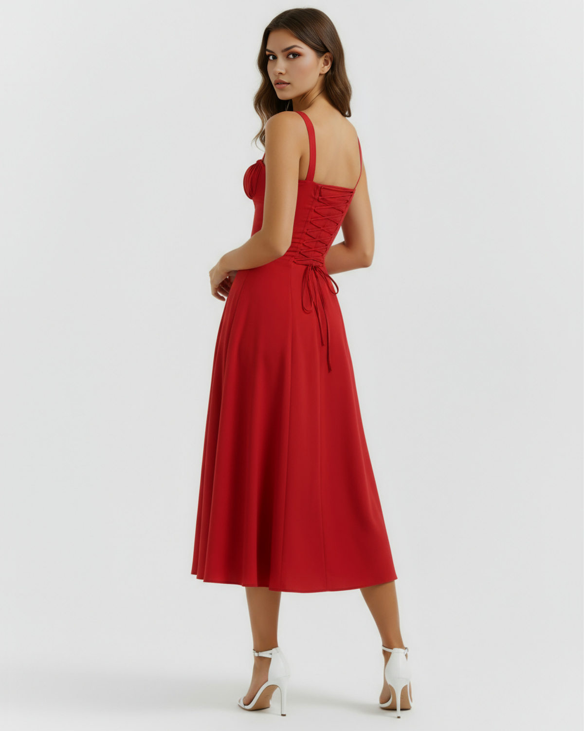 Aurora — vestido en color rojo · Novah Collection [color:Rojo]