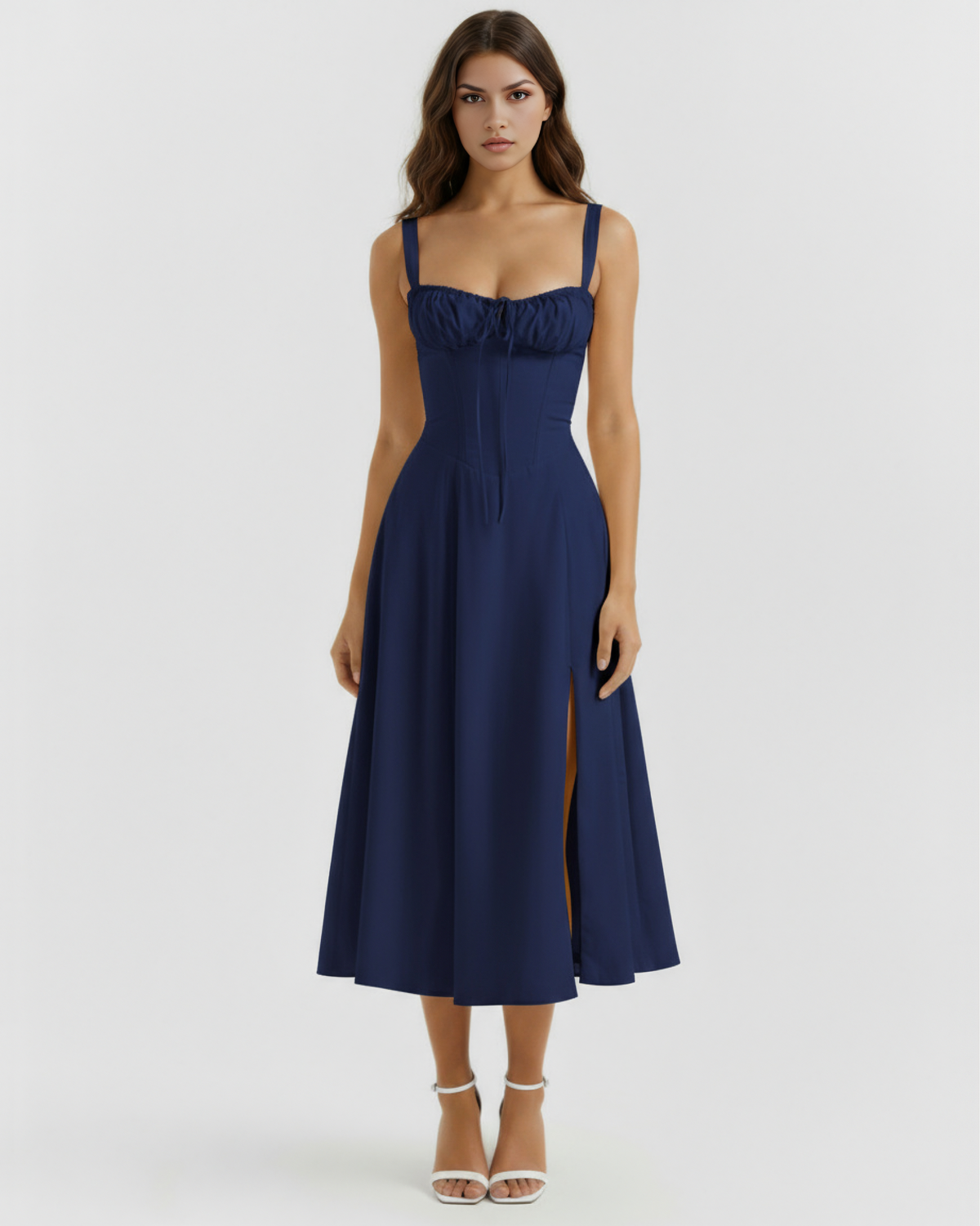 Aurora — vestido en color azul oscuro · Novah Collection [color:Azul Oscuro]
