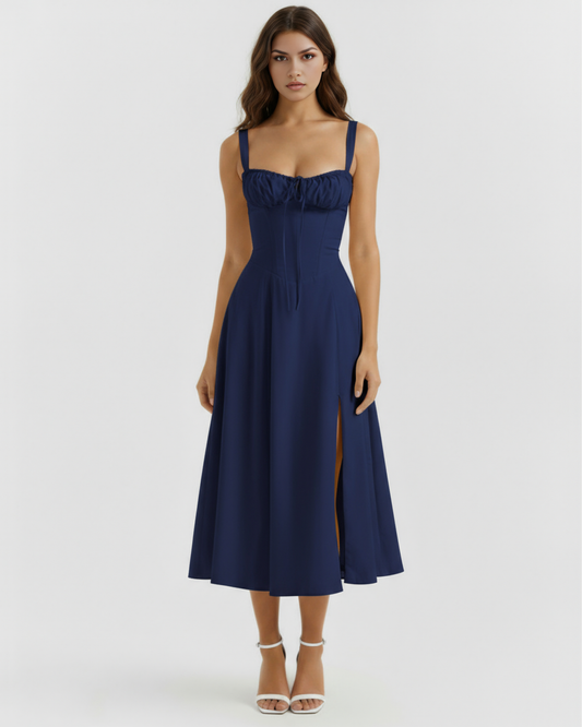 Aurora — vestido en color azul oscuro · Novah Collection [color:Azul Oscuro]