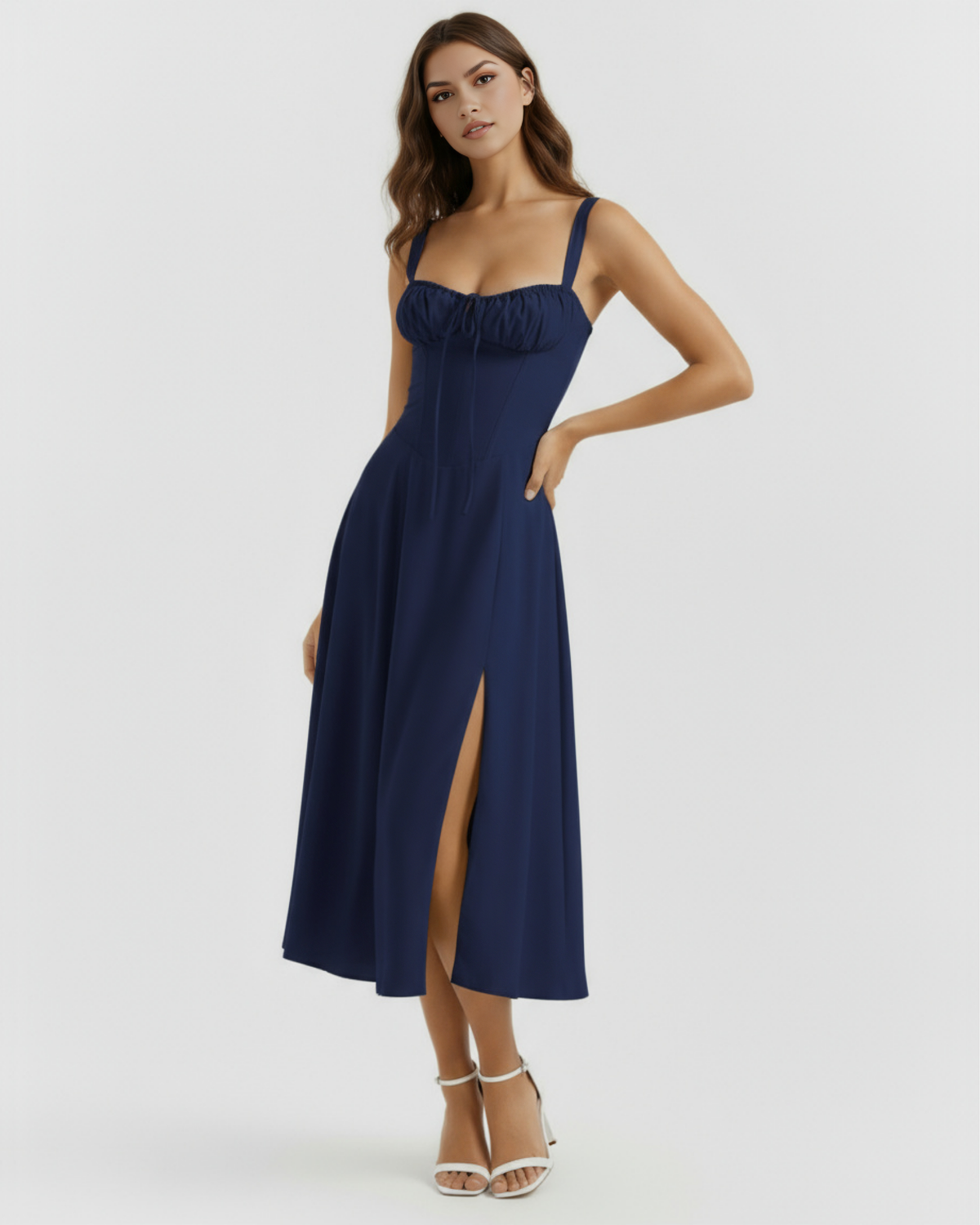 Aurora — vestido en color azul oscuro · Novah Collection [color:Azul Oscuro]
