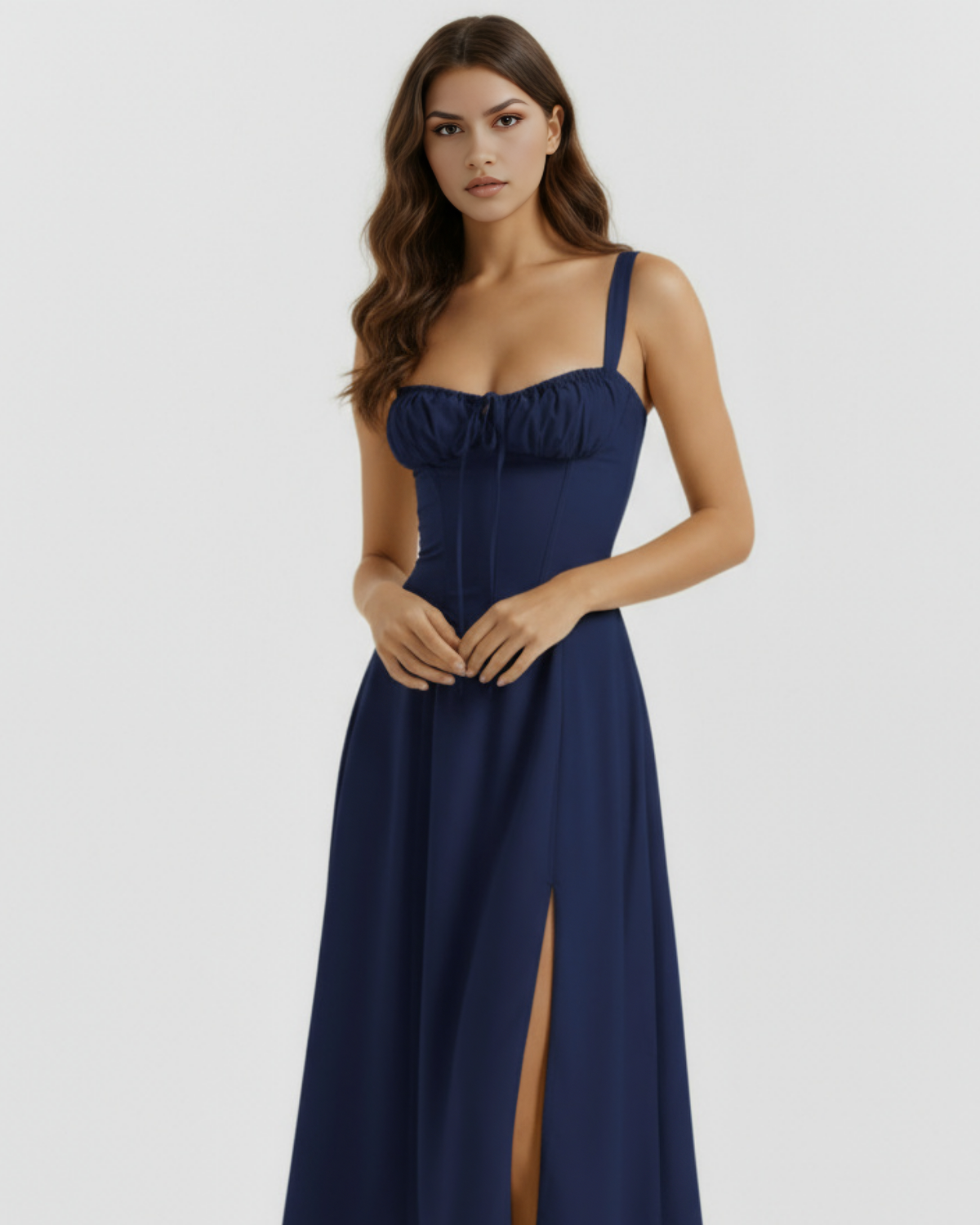 Aurora — vestido en color azul oscuro · Novah Collection [color:Azul Oscuro]