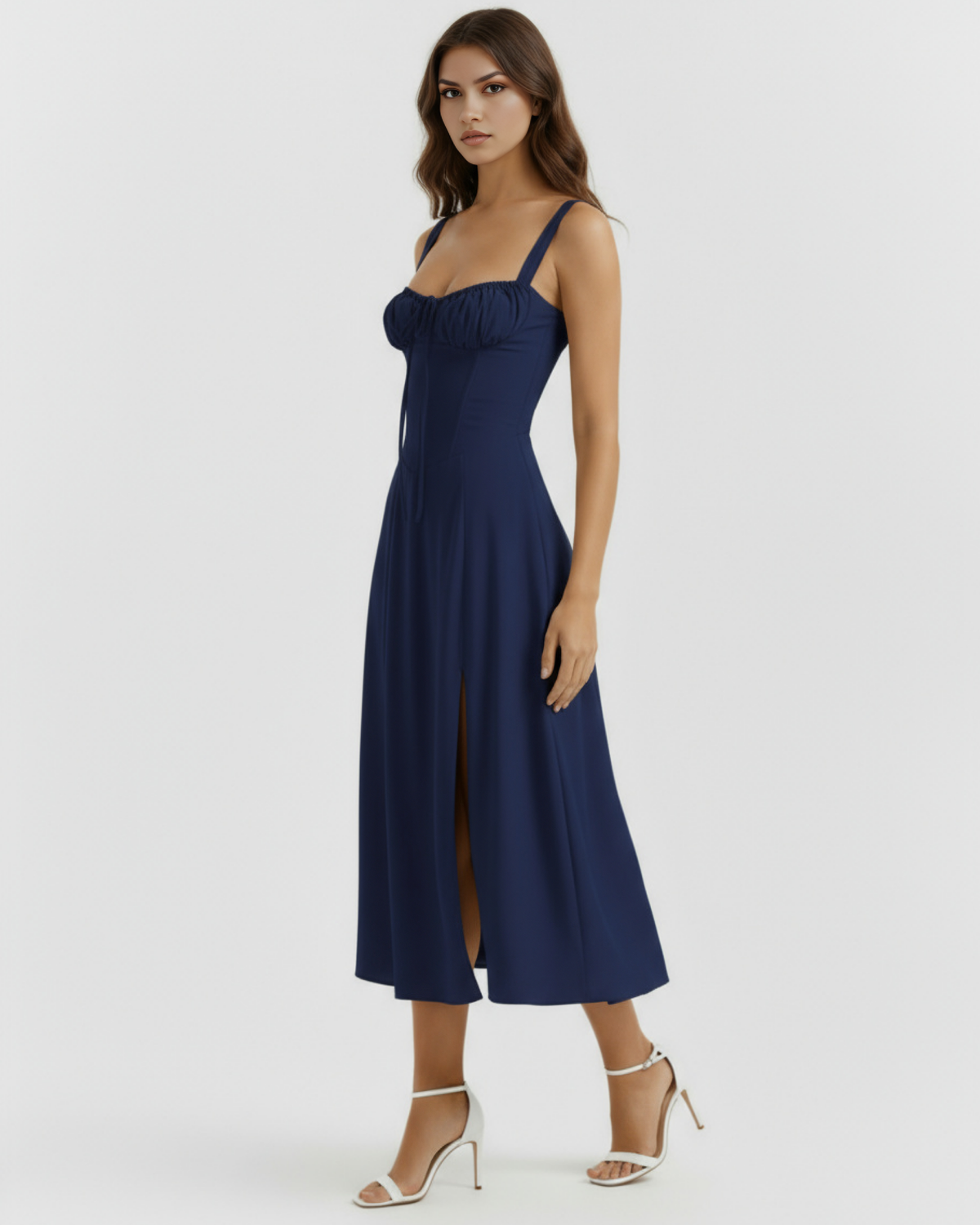 Aurora — vestido en color azul oscuro · Novah Collection [color:Azul Oscuro]