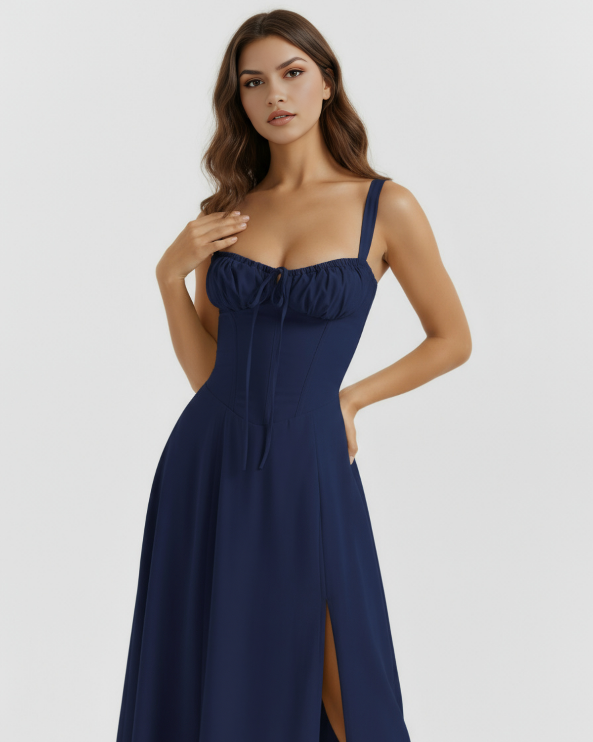 Aurora — vestido en color azul oscuro · Novah Collection [color:Azul Oscuro]