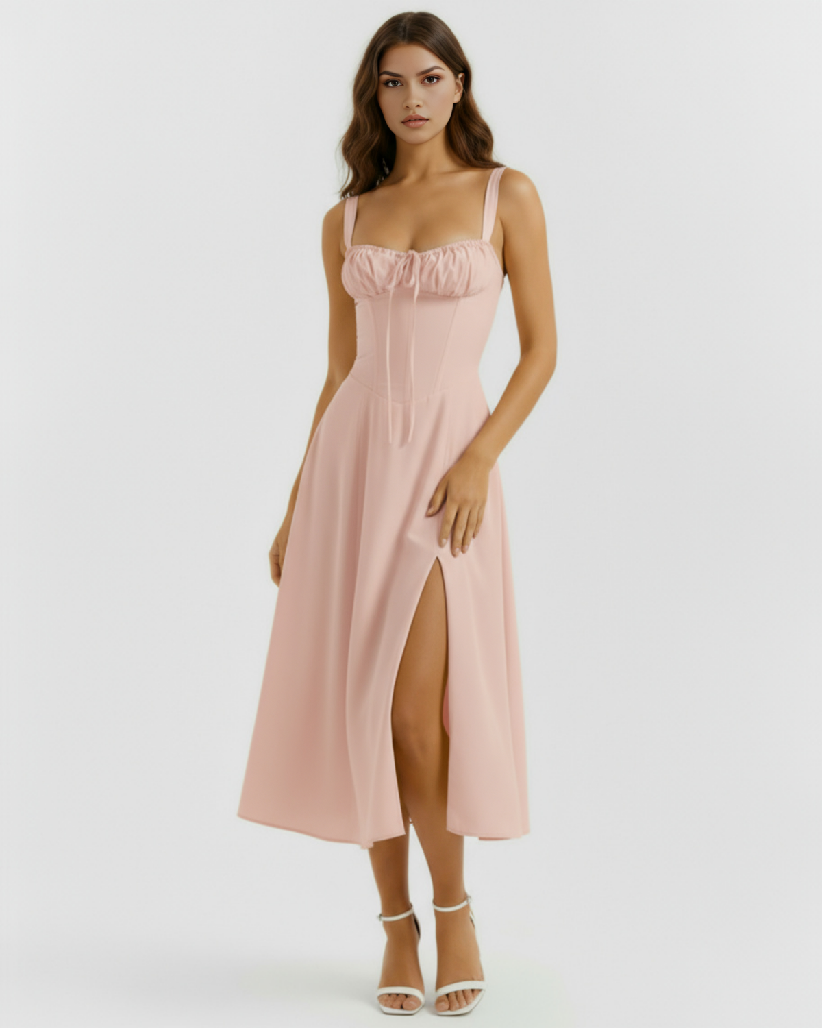 Aurora — vestido en color rosa · Novah Collection [color:Rosa]
