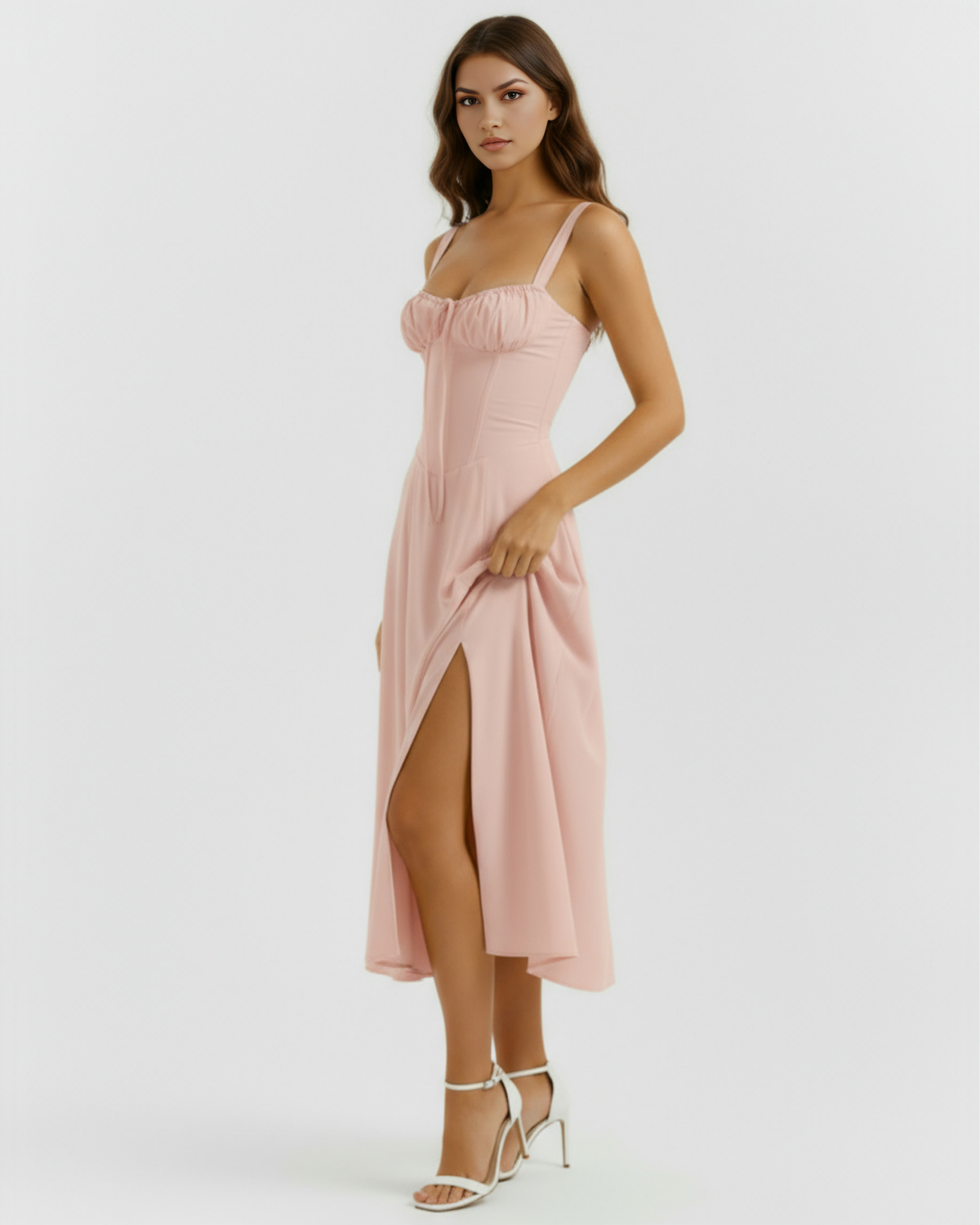 Aurora — vestido en color rosa · Novah Collection [color:Rosa]