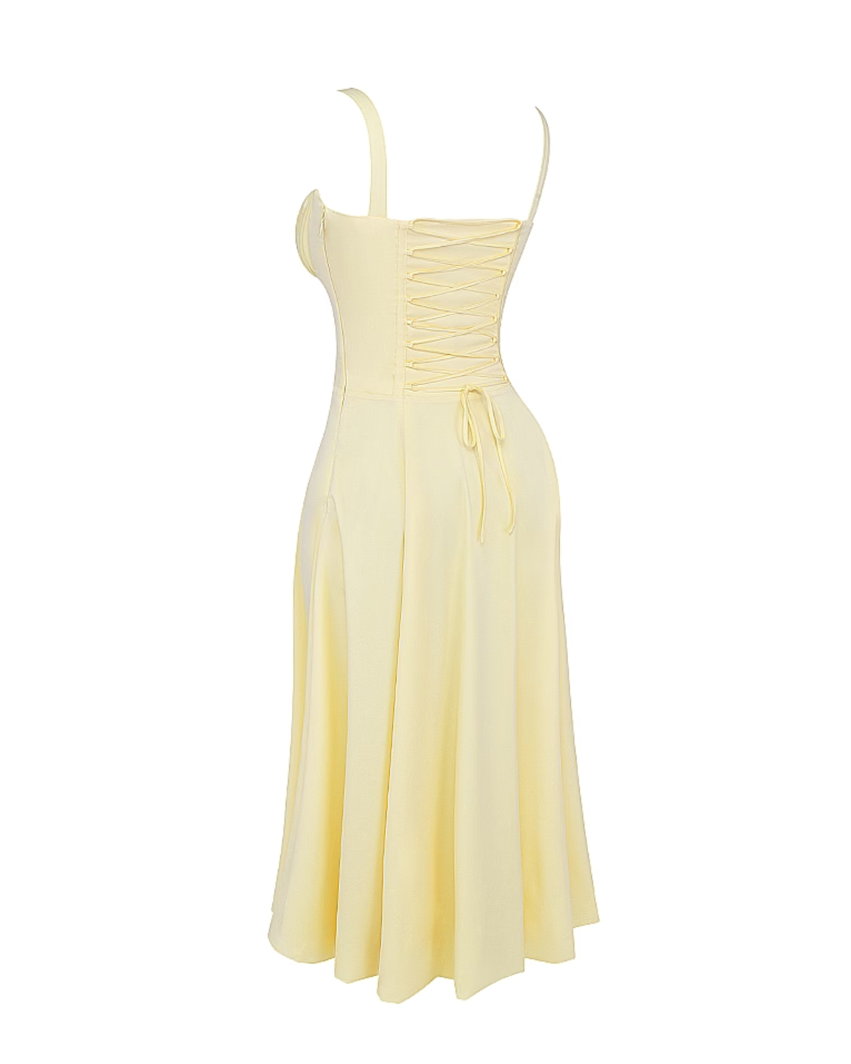 Aurora — vestido en color amarillo claro · Novah Collection [color:Amarillo Claro]