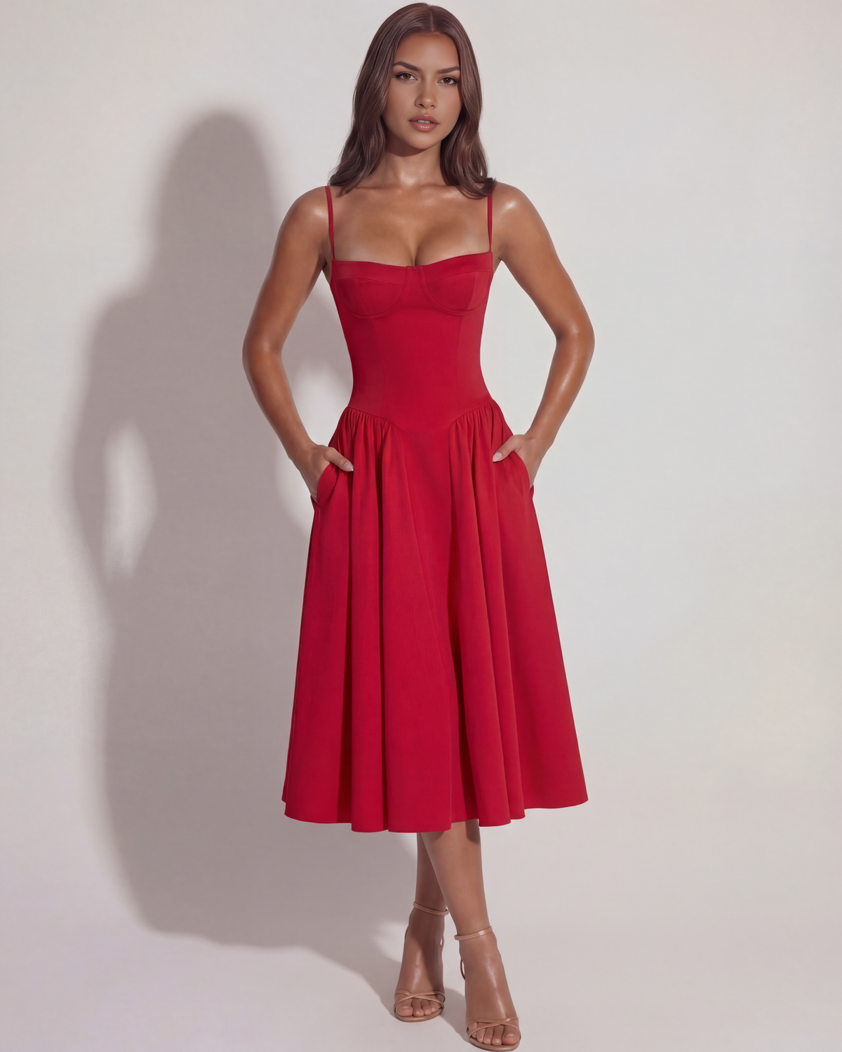Francesca — vestido en color rojo · Novah Collection [color:Rojo]