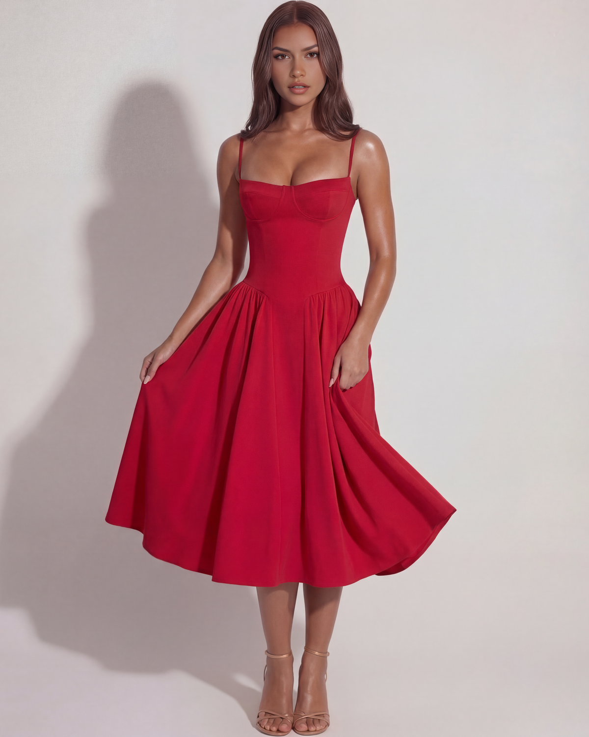 Francesca — vestido en color rojo · Novah Collection [color:Rojo]