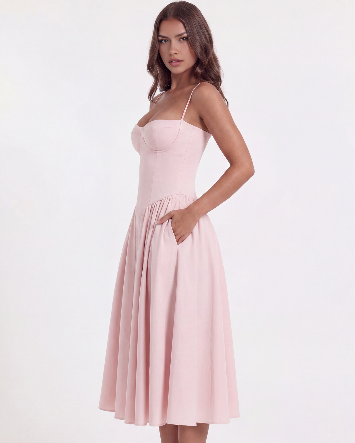 Francesca — vestido en color rosa claro · Novah Collection [color:Rosa Claro]