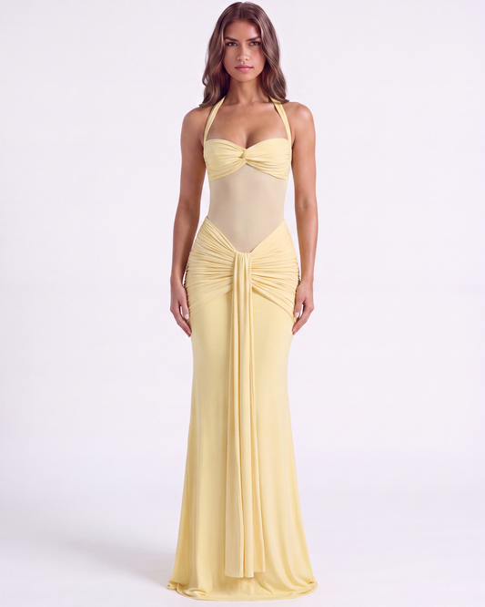 Bianca — vestido en color amarillo mantequilla · Novah Collection [color:Amarillo Mantequilla]