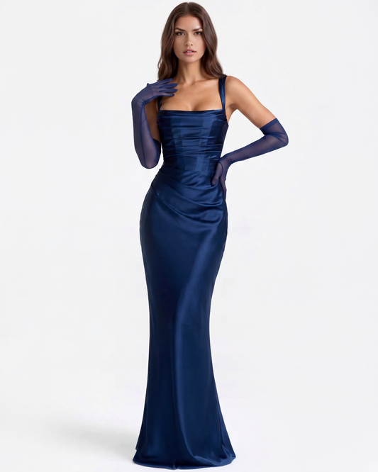 Adrienne — vestido en color azul marino · Novah Collection [color:Azul Marino]