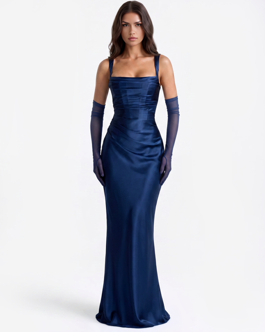Adrienne — vestido en color azul marino · Novah Collection [color:Azul Marino]