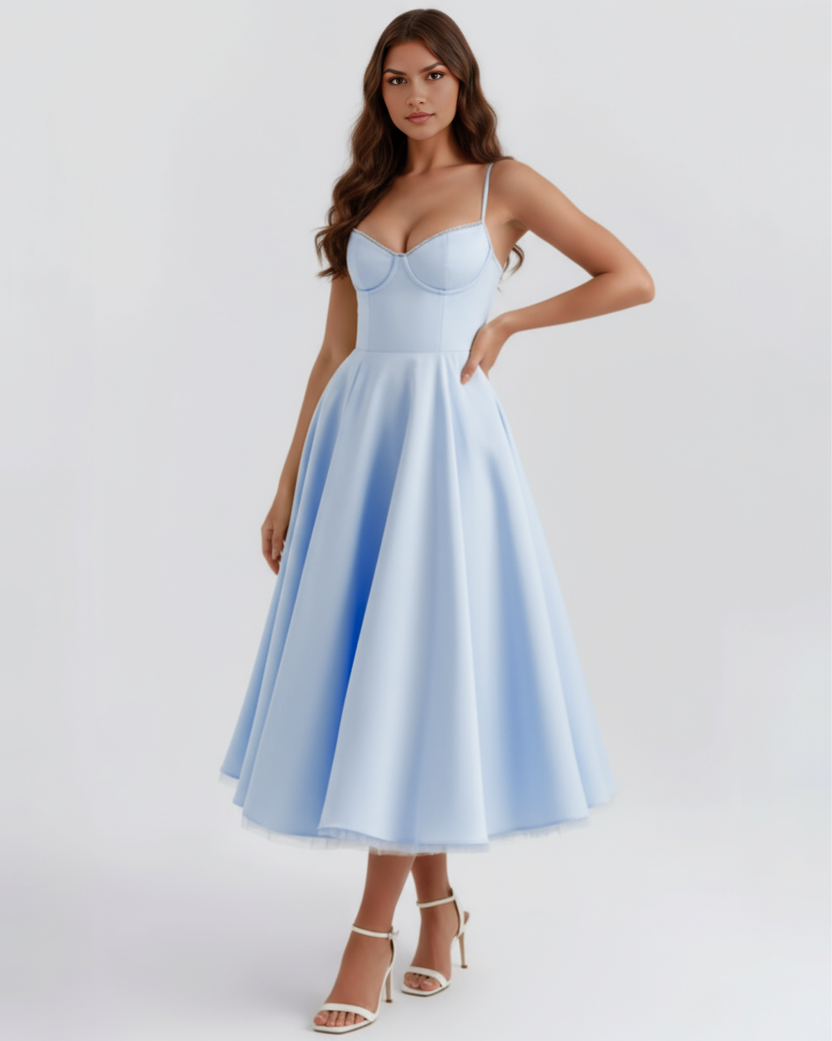 Selene — vestido · Novah Collection [color:Azul Bebé]