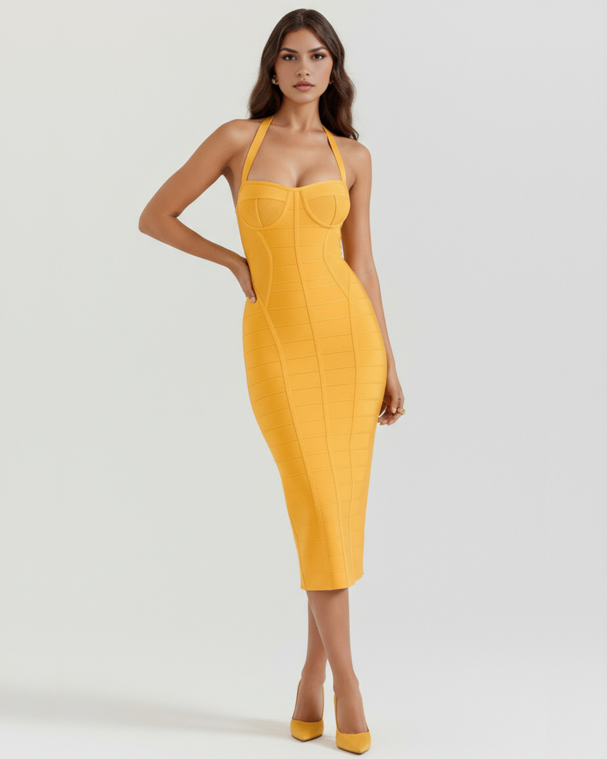 Cleopatra — vestido en color dorado · Novah Collection [color:Dorado]